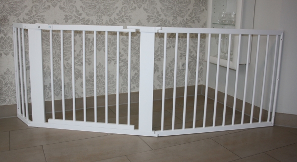 Schutzgitter Absperrgitter Türgitter Treppenschutzgitter V 207 cm weiß